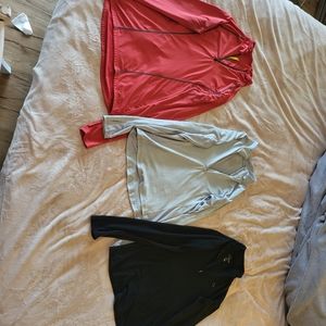 Bundle of 3 medium workout pull overs one merino wool !